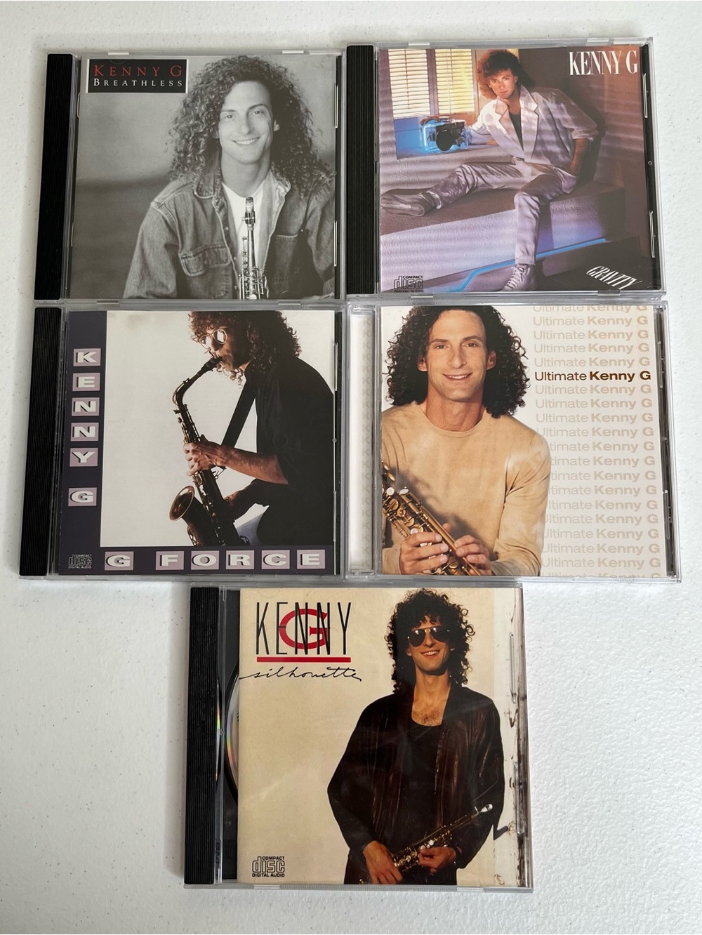 Kenny G 5 CD Lot Breathless Gravity G Force Ultimate Silhouette Smooth Jazz